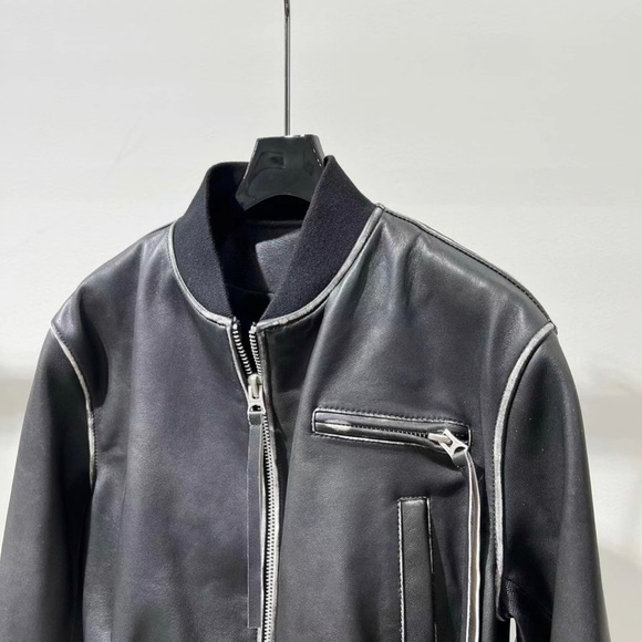 Authentic Sheepskin leather bomber jacket - Picture 4 of 5